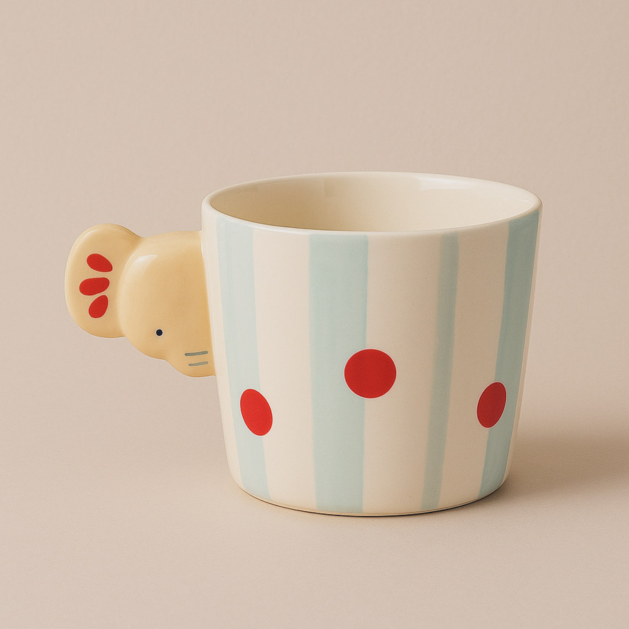 The Mouse in the Cupboard — illustrated ceramic mug from kiln-ny, Ontario